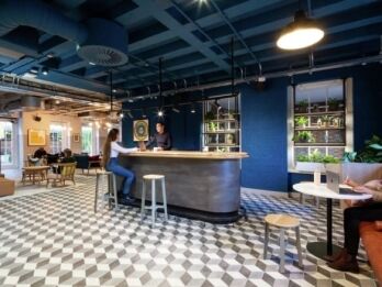 Managed offices in Soho on the Ground floor common area at Great Portland Estate's office space at 16 Dufour's Place in Soho